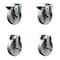 Service Caster 5'' Semi Steel Wheel Swivel Top Plate Caster Set with 2 Posi Brakes 2 Rigid, 4PK SCC-20S514-SSS-PLB-2-R-2 - alternate 1